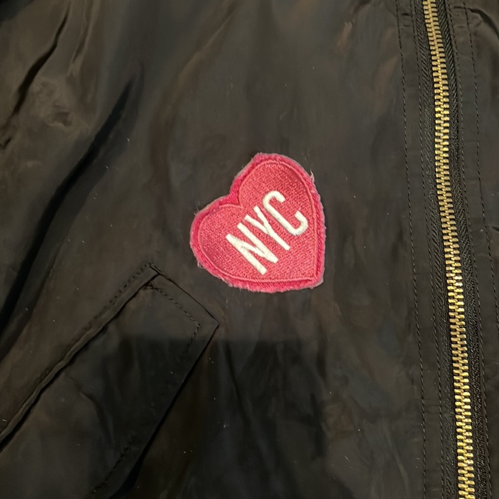 Black Express Patch Work Bomber Jacket - image 3